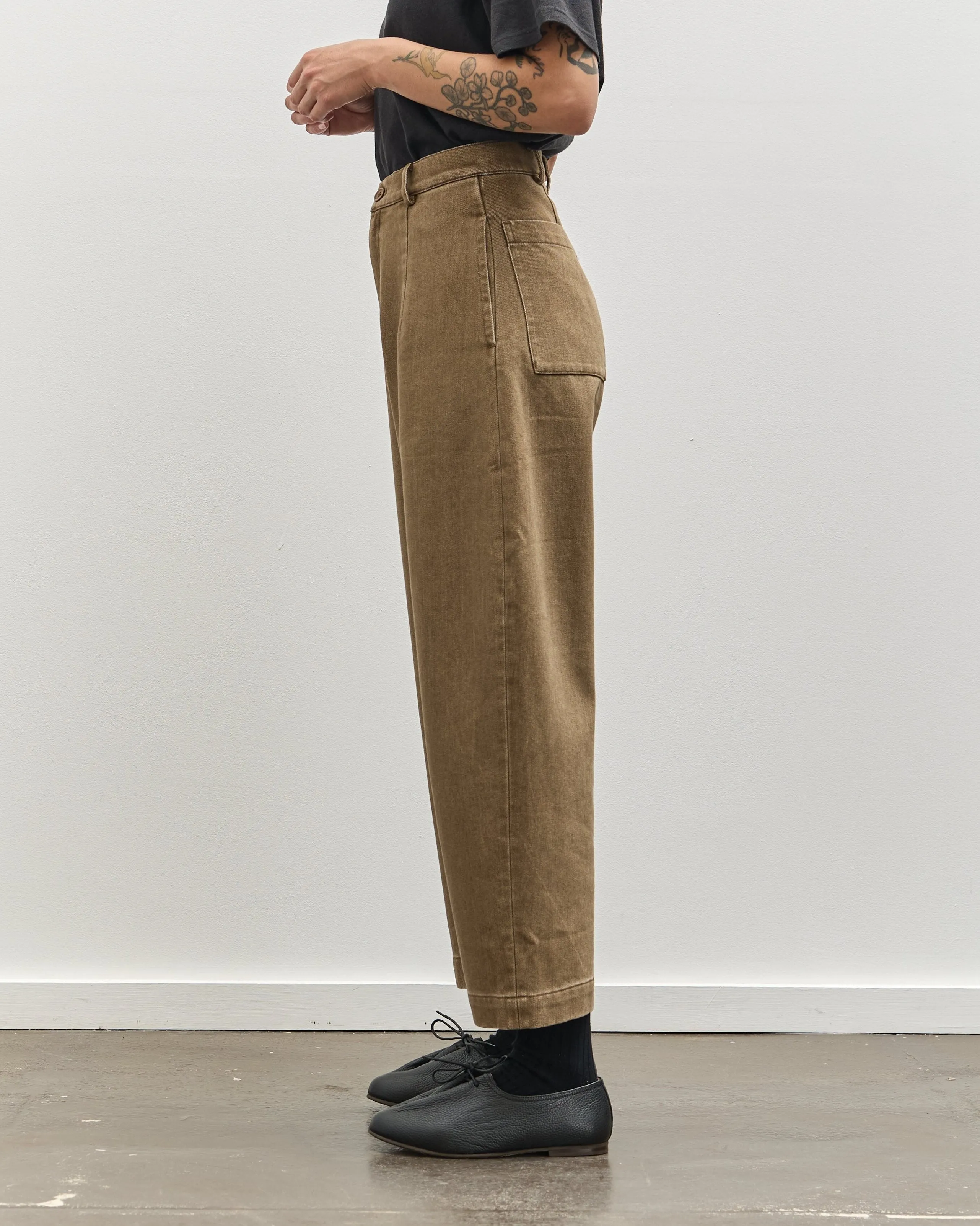 7115 Sand-Washed Curve Legged Trouser, Washed Walnut