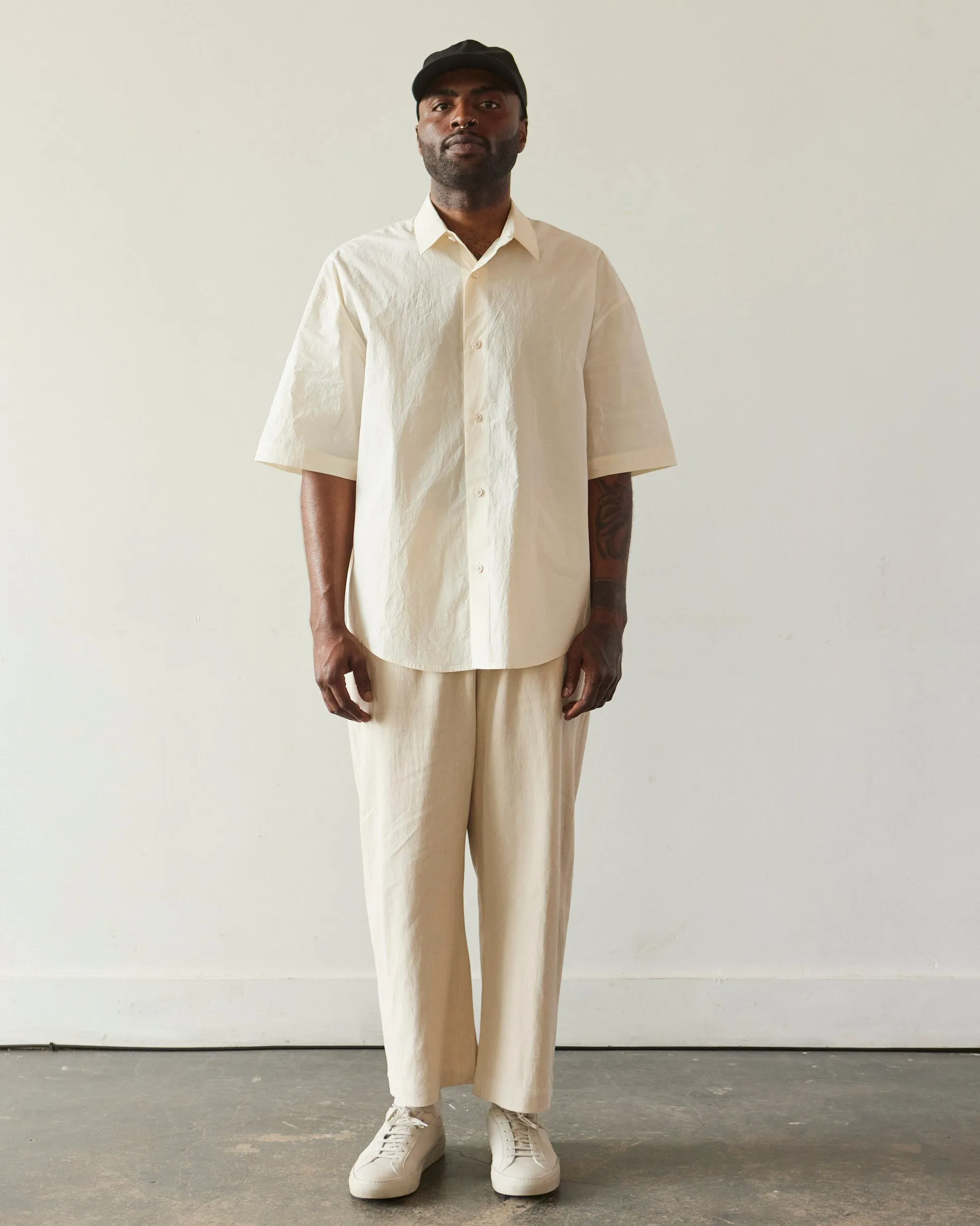 7115 Unisex Curve Legged Trouser, Oatmeal