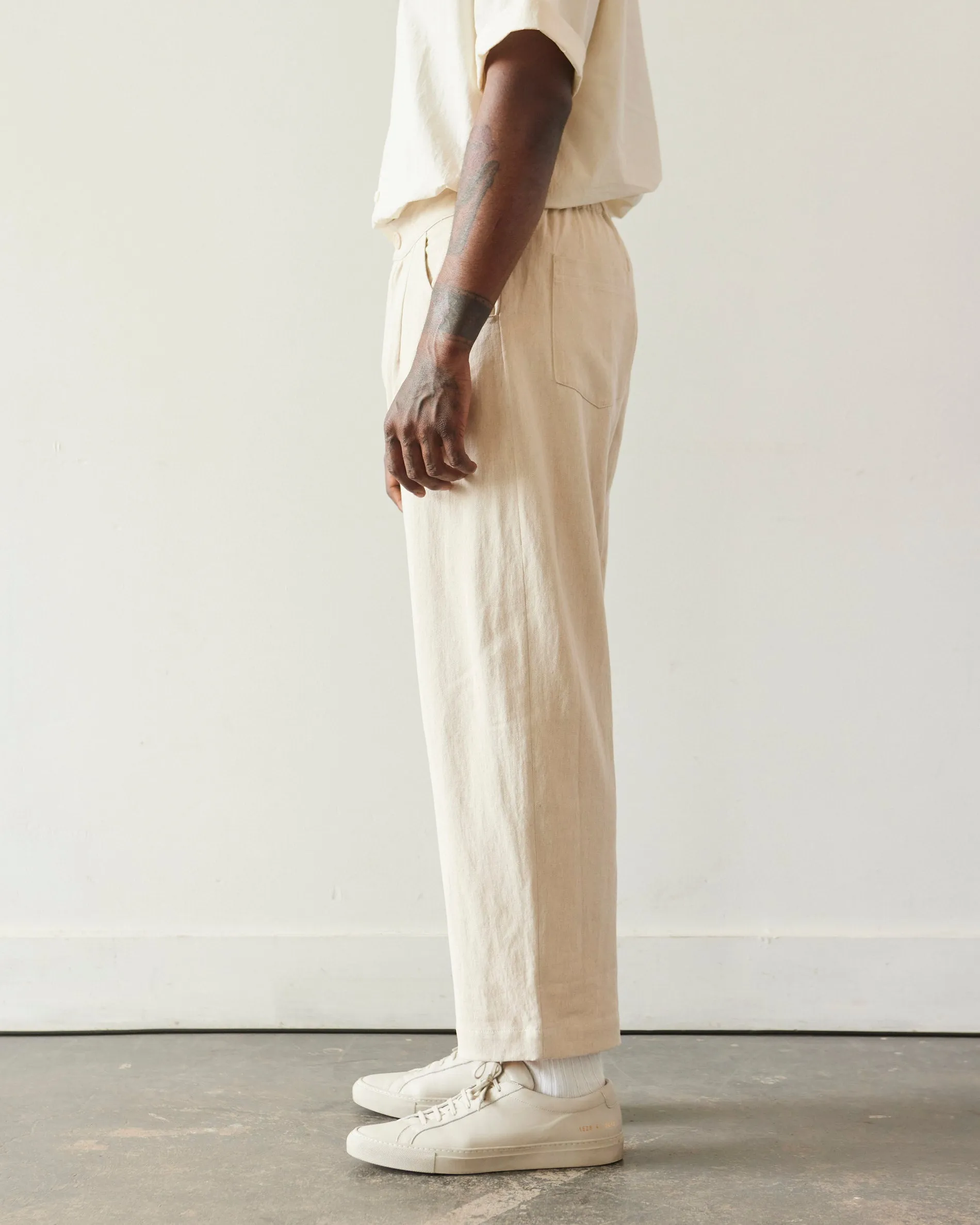 7115 Unisex Curve Legged Trouser, Oatmeal
