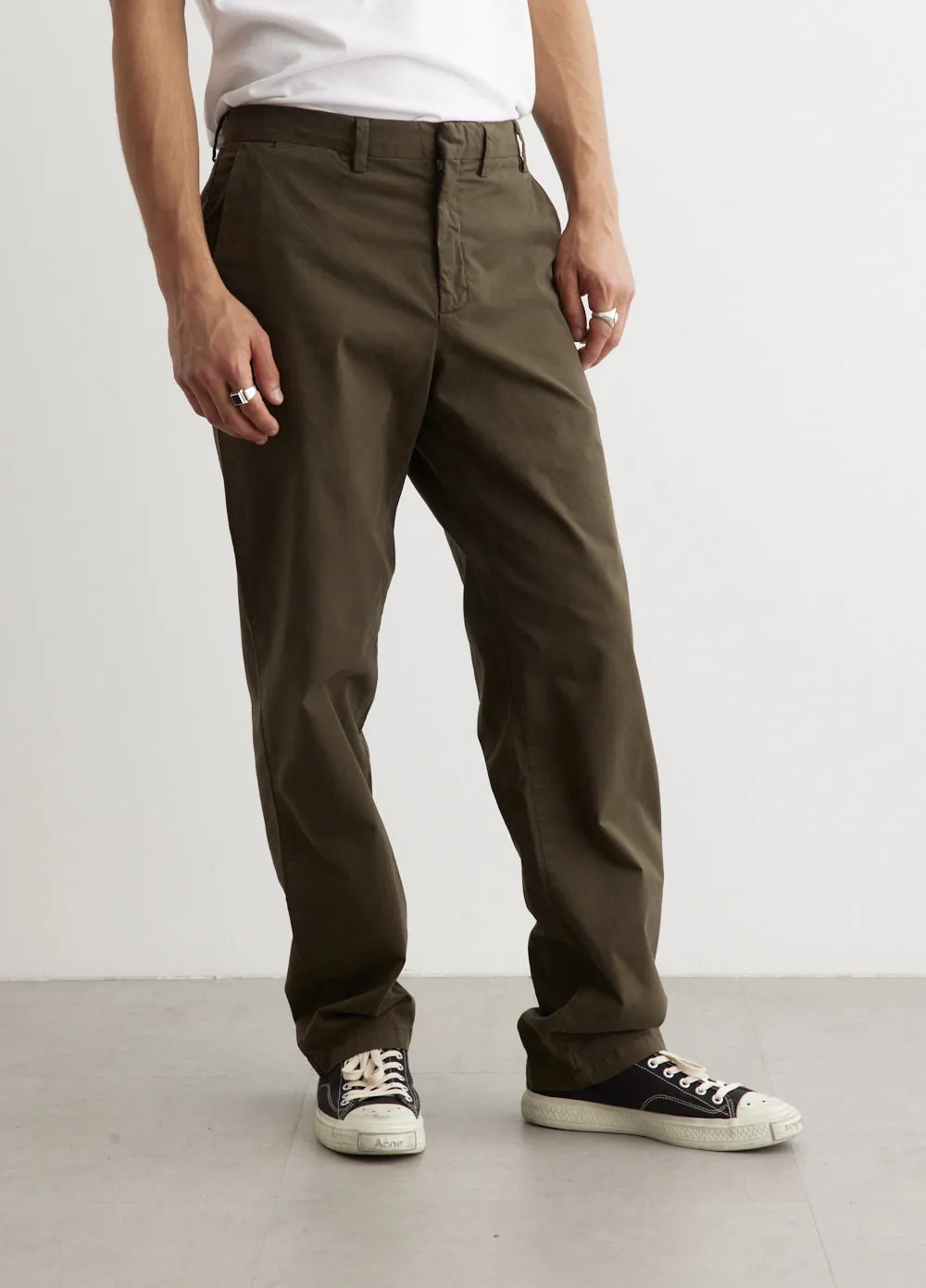 Brushed Cotton Twill Regular Fit Chinos