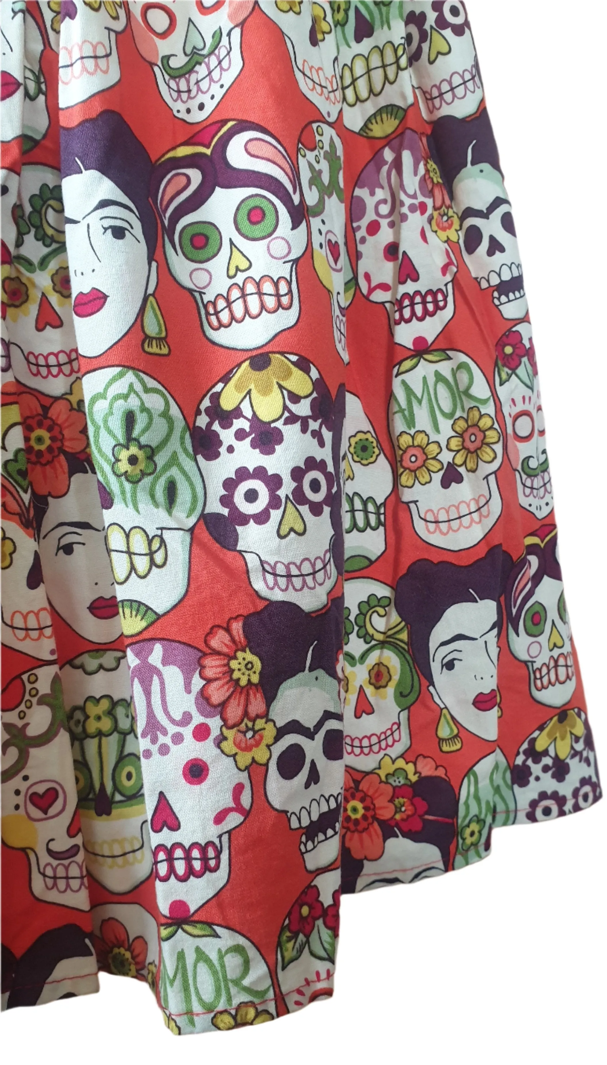 Frida Kahlo Art Vintage Skater Skirt (Medium)