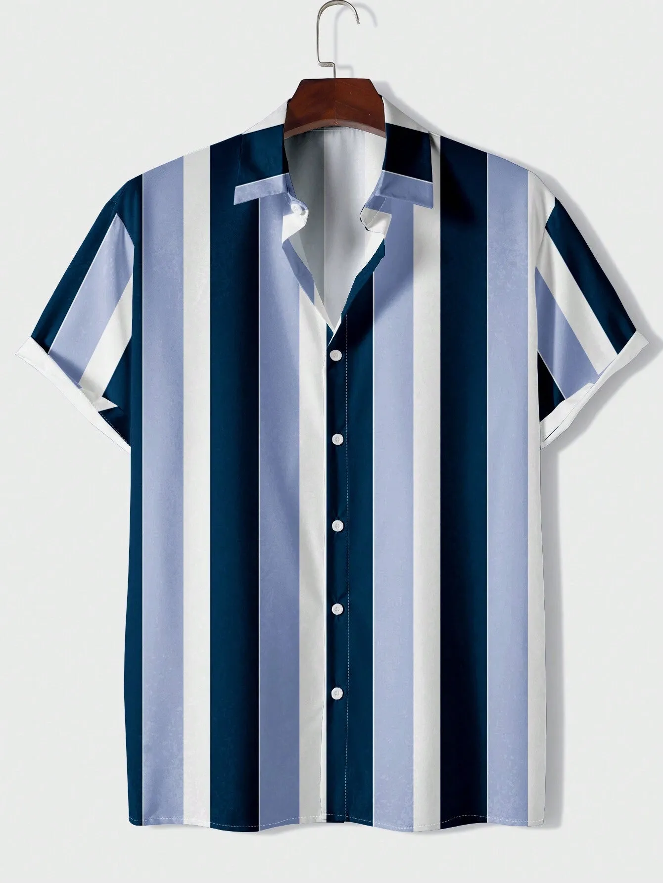 Men's Skull Print Button-down Shirt