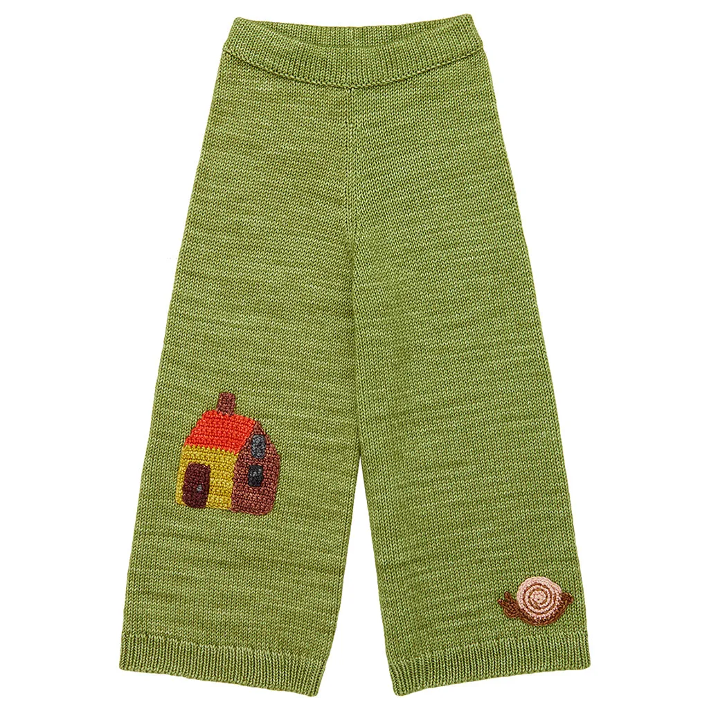 Misha & Puff Child Meadow Wide Leg Pants Sprig Green