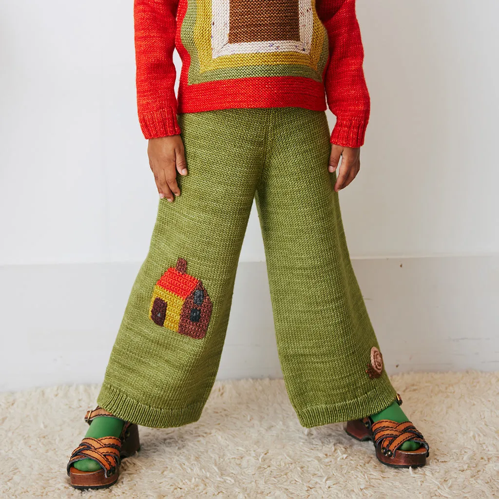 Misha & Puff Child Meadow Wide Leg Pants Sprig Green