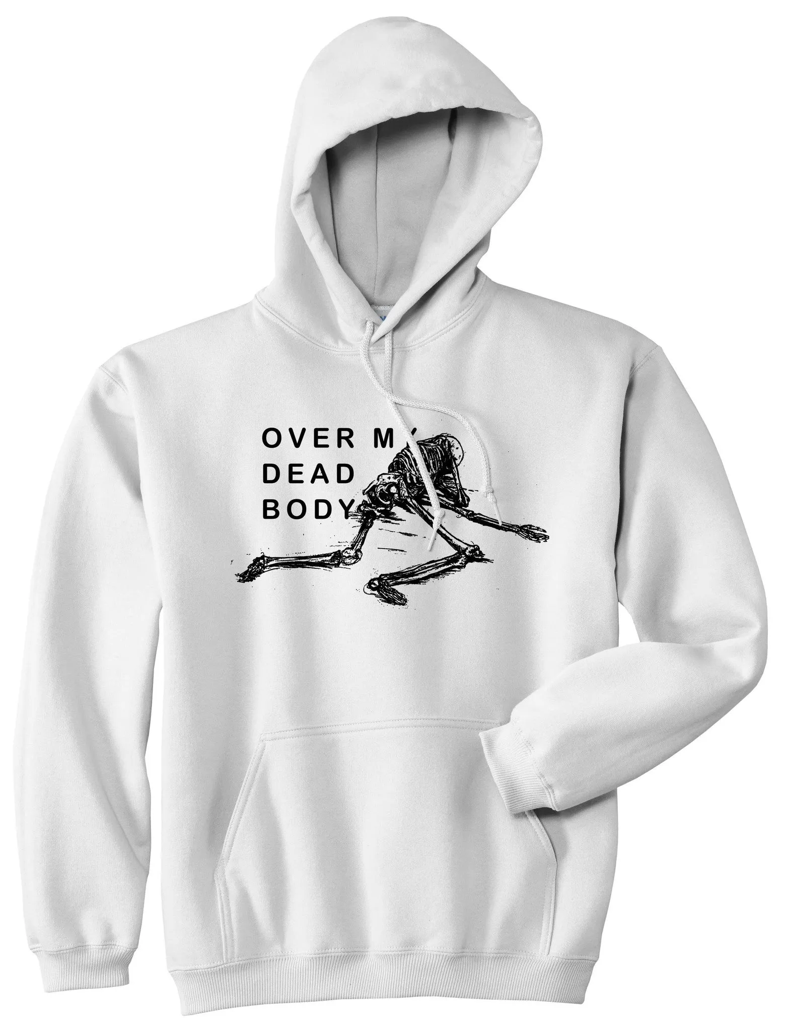 Over My Dead Body Skeleton Pullover Hoodie