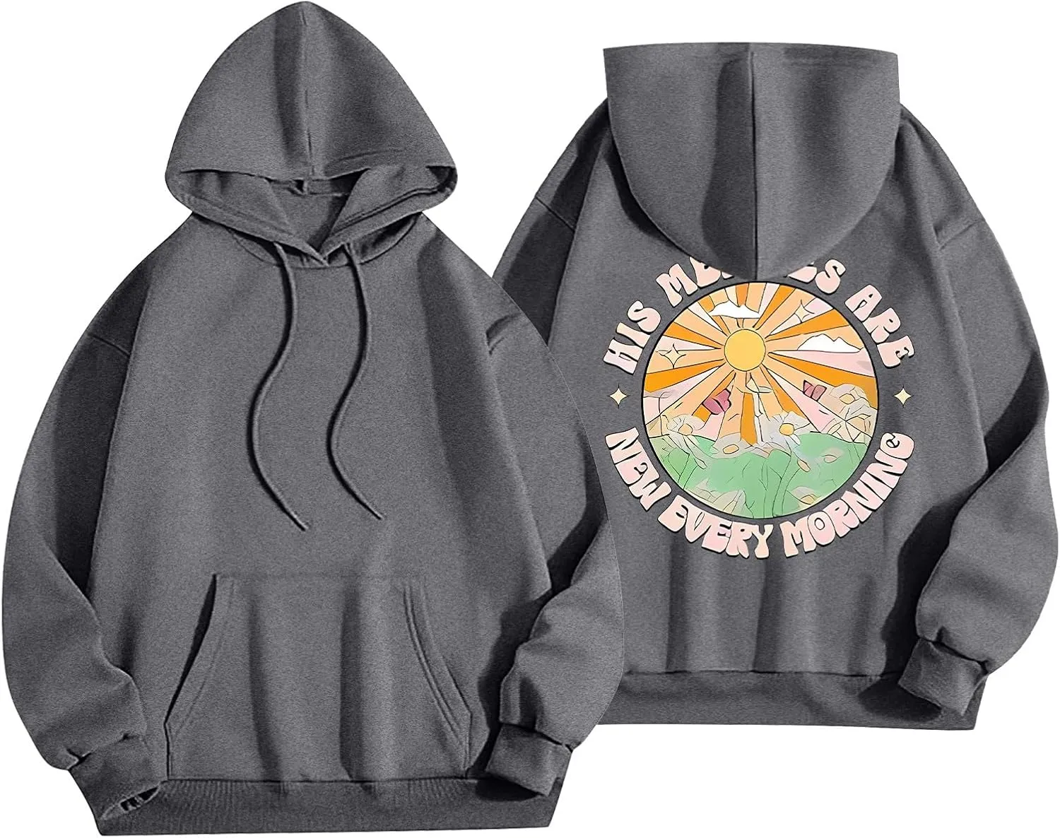 Oversized Hoodies for Women Plus Size Casual Graphic Sweatshirts Y2K Teen Girl Cute Pullover Top Trendy Fall Clothes