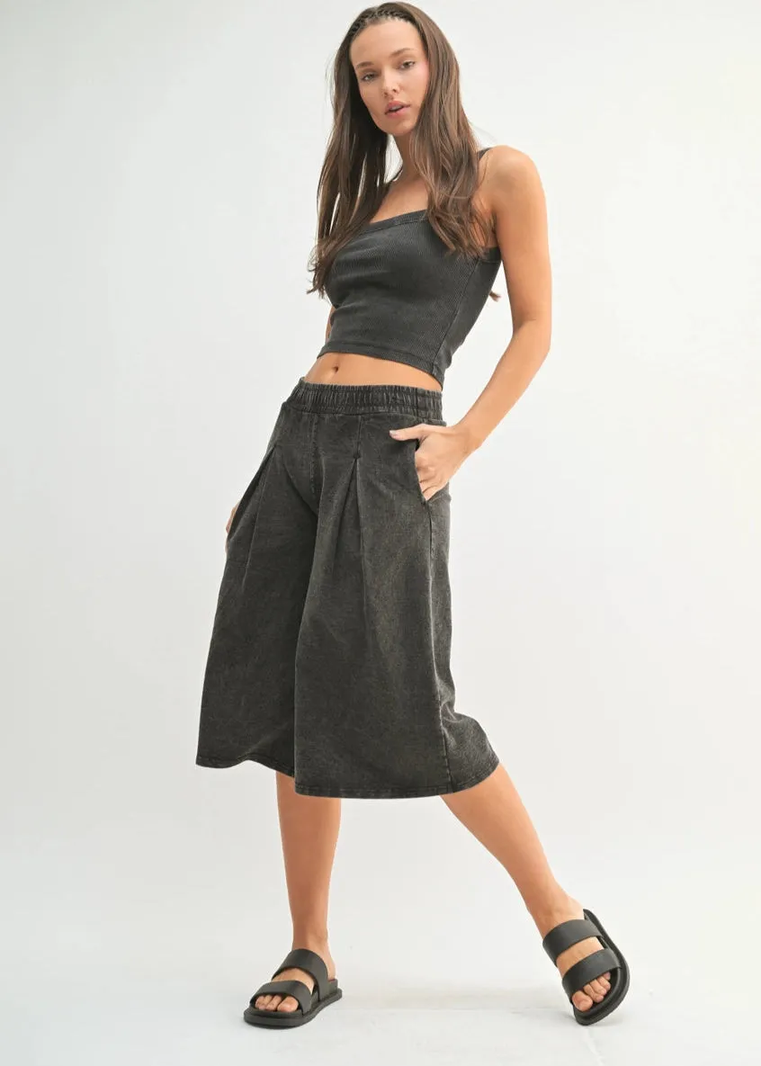 Parker Pleated Culotte Pants