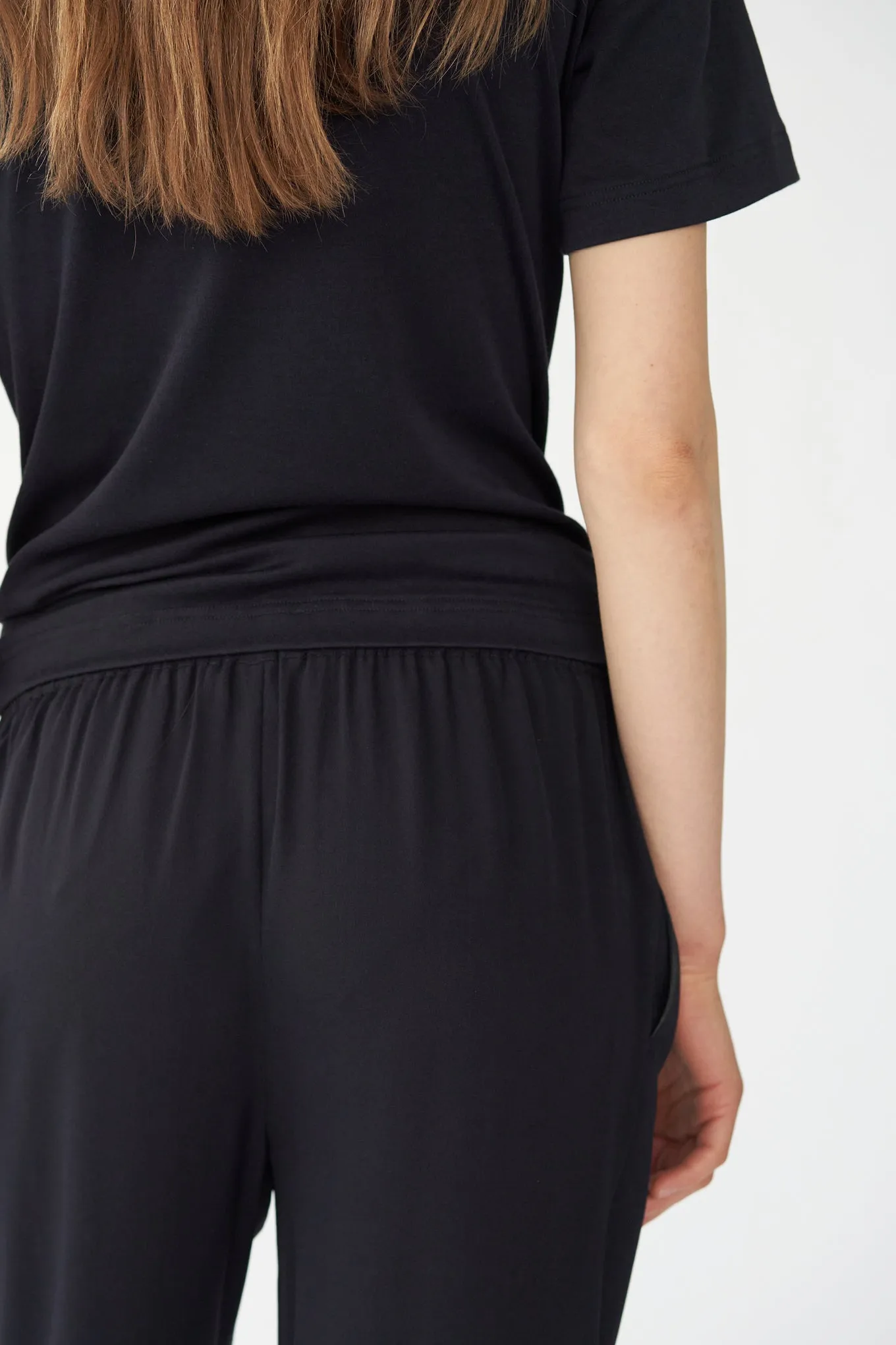 PY PANTS - NAVY - SILK GEORGETTE