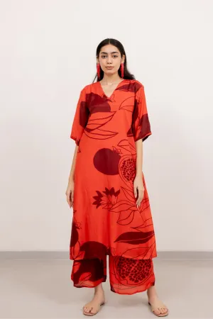 Scarlet Pomegranate Kurta Set