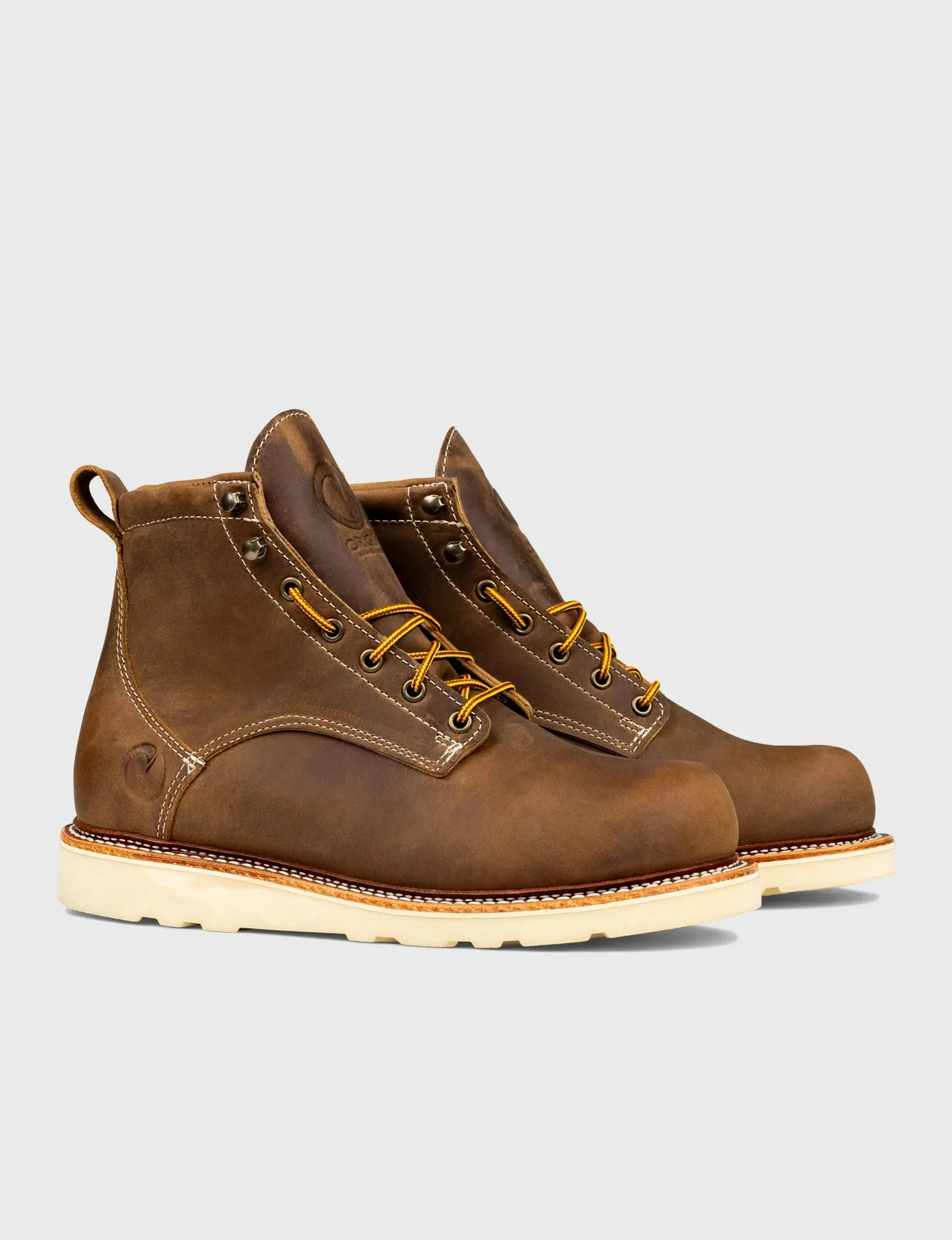 THE WILTON 6" GOODYEAR WELTED BOOT - NATURAL WEDGE SOLE
