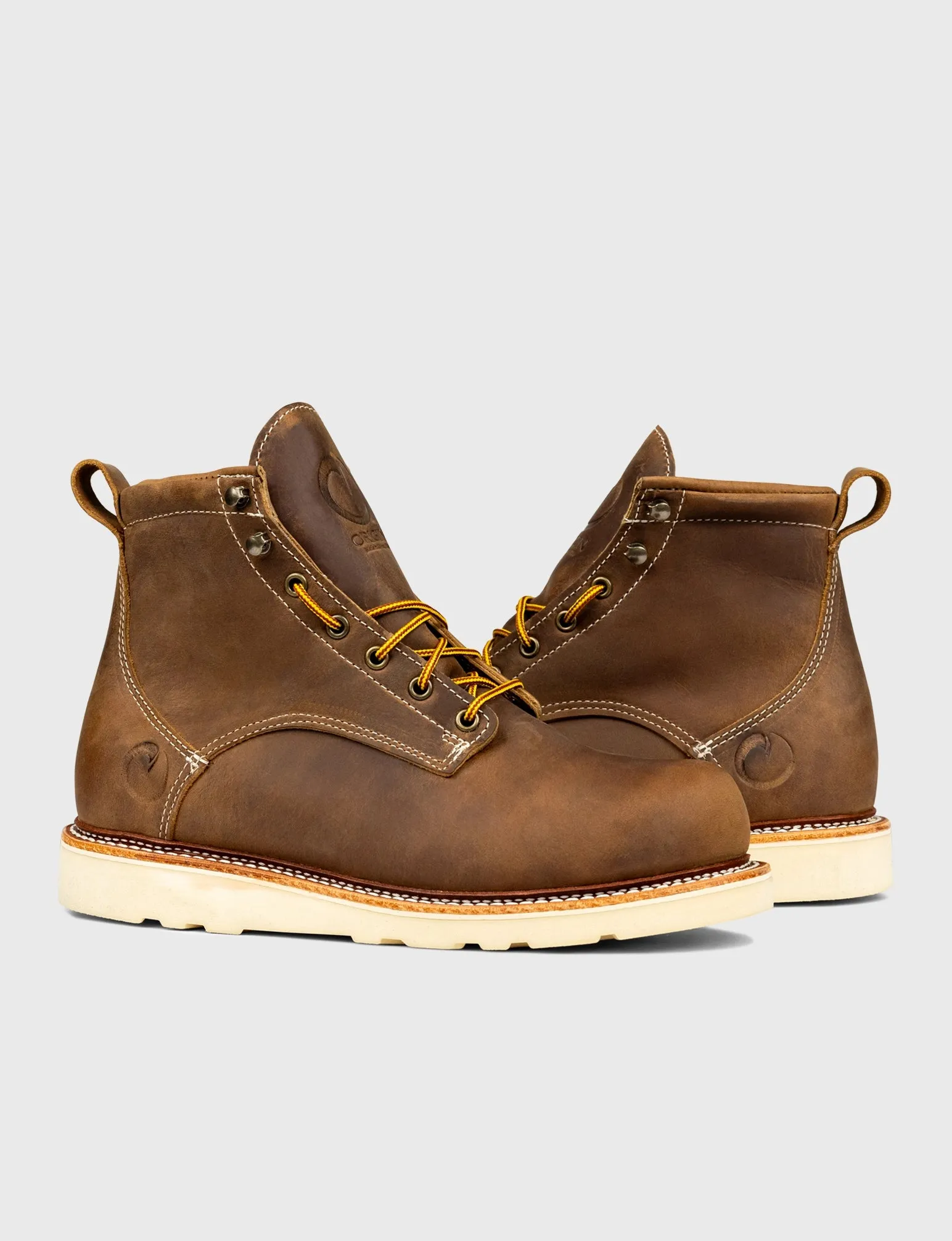 THE WILTON 6" GOODYEAR WELTED BOOT - NATURAL WEDGE SOLE