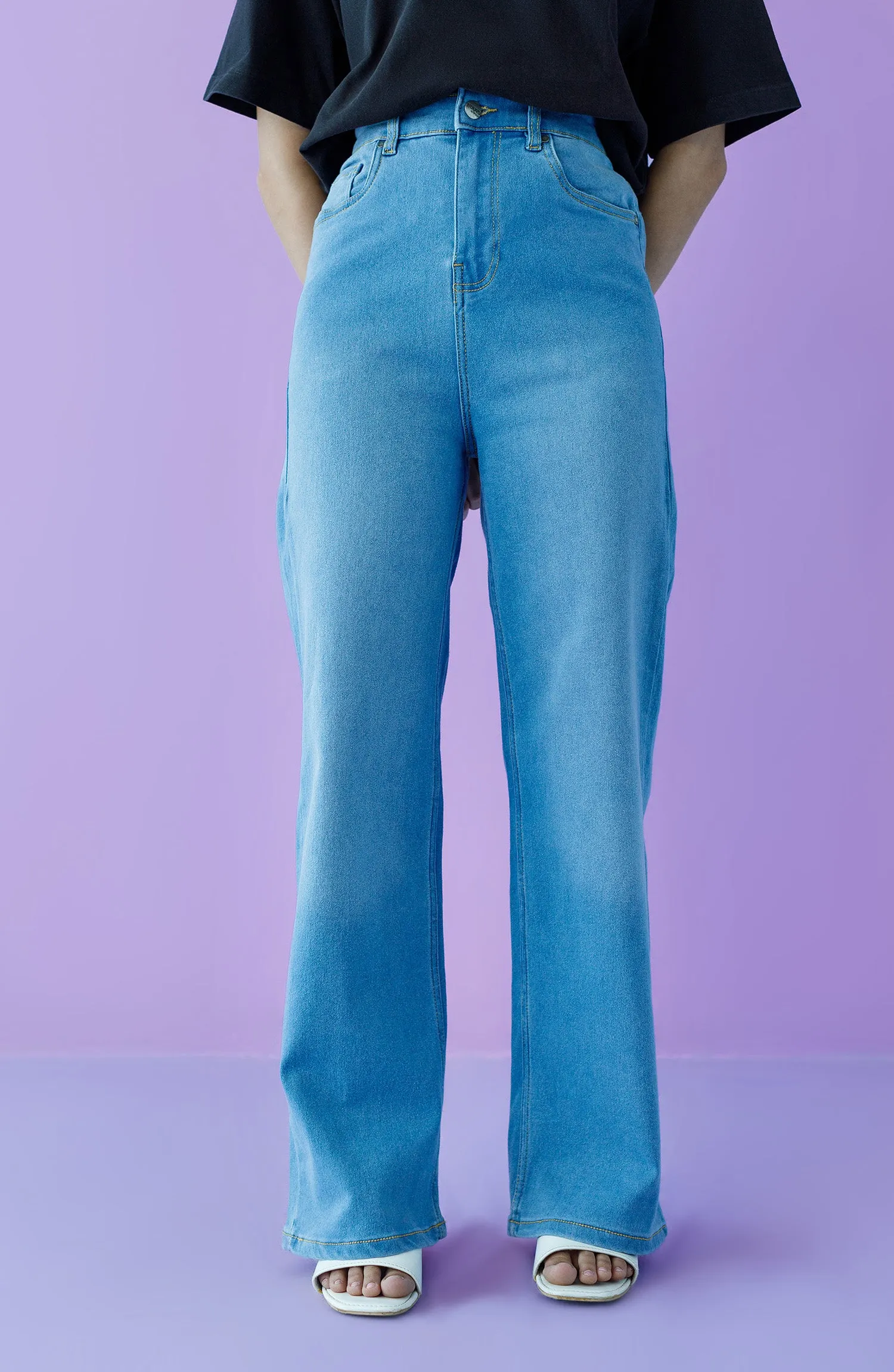 Western 1 Piece Plain Denim Jeans (NW-J-FF-22-004 BLUE)