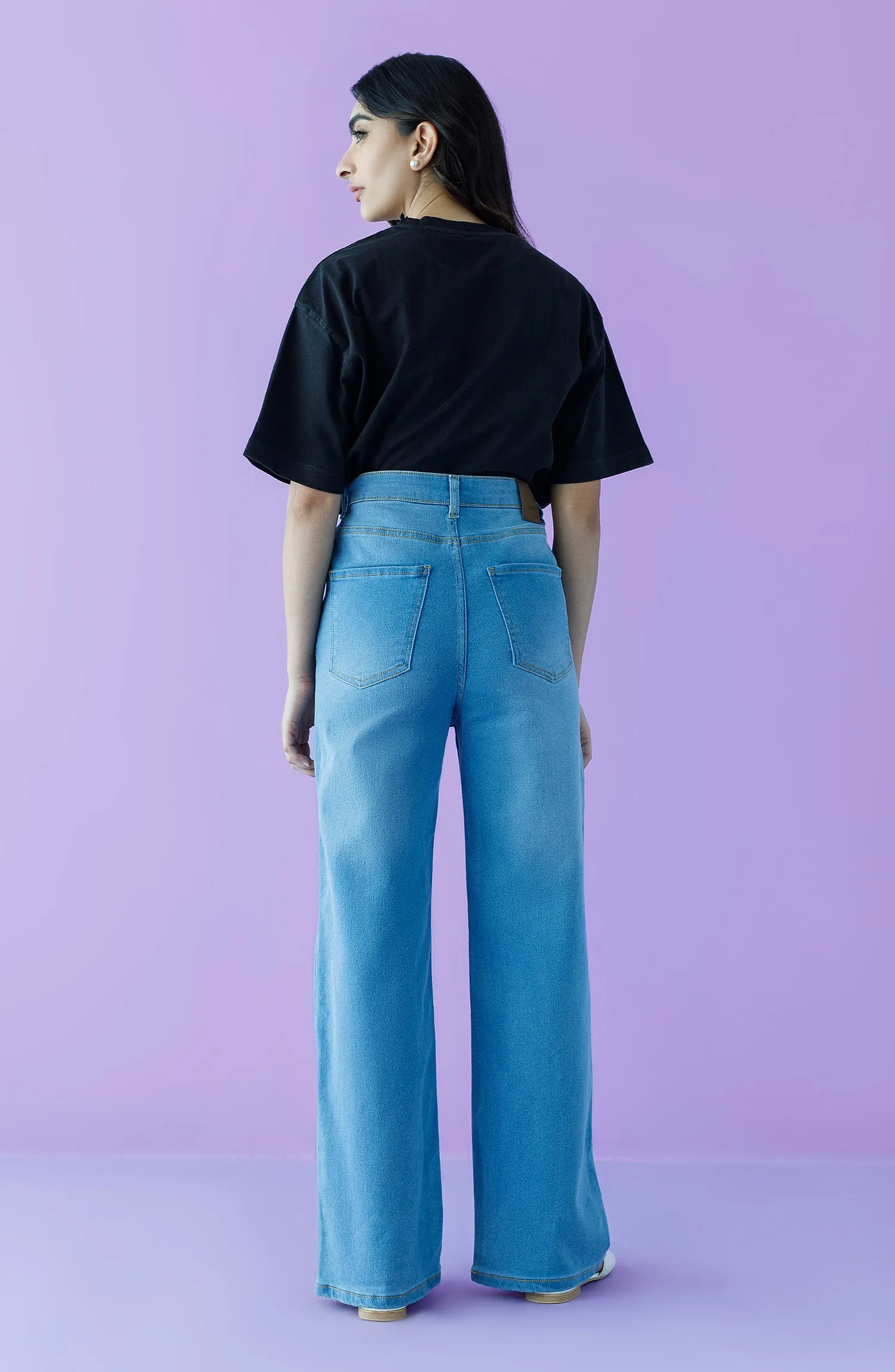 Western 1 Piece Plain Denim Jeans (NW-J-FF-22-004 BLUE)