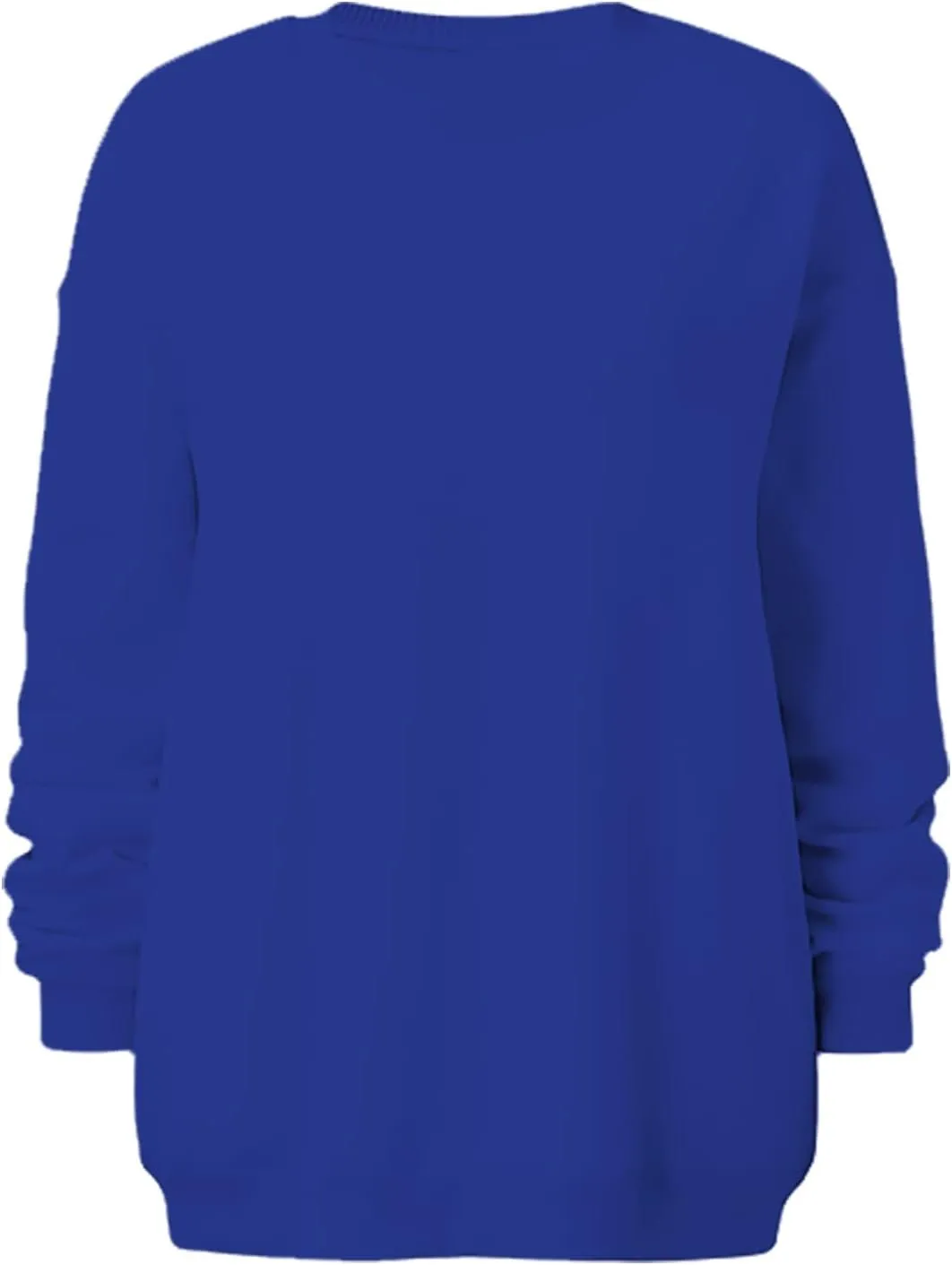 Women Oversized Sweatshirt 2023 Long Sleeve Round Neck Solid Dropped Hoodies Pullover Hoodless Casual Fashion Fall Sweaters